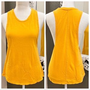 ALO Yoga Orange Muscle Tee TANK Top XS